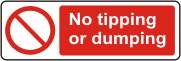 No tipping or dumping