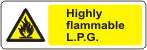 Highly flammable L.P.G.