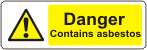 Danger Contains asbestos