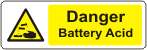 Danger Battery acid