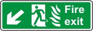 Fire exit (running man& flame, down left)
