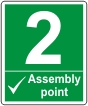 Assembly point with number