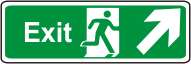 Exit (running man, arrow up right)