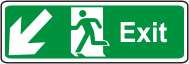 Exit (running man, arrow down left)