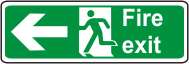 Fire exit (running man, (Left)