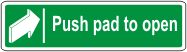 Push pad  to open