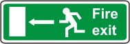 Fire exit (running man, arrow left)