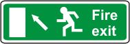 Fire exit (running man, up left)