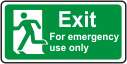 Running man, Exit For emergency use only