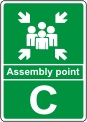 Assembly point with number or letter