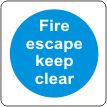 Fire escape keep clear