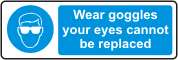 Wear goggles your eyes cannot be replaced