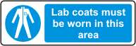 Lab coats must be worn beyond this point