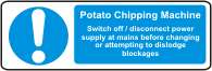Potato chipping machine instructions