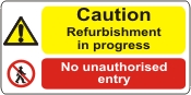 Caution Refurbishment in progress etc.
