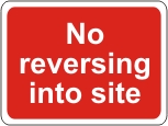 No reversing into site