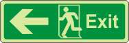 Exit, running man (left)