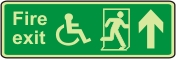 Fire exit, (running man up + Wheelchair)