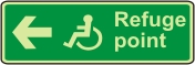 Refuge point (arrow left + Wheelchair)