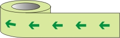 Photoluminescent tape Directional arrows