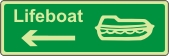 Lifeboat symbol, Lifeboat, arrow left