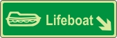 Lifeboat symbol, Lifeboat, arrow down right 