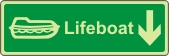Lifeboat symbol, Lifeboat, arrowdown
